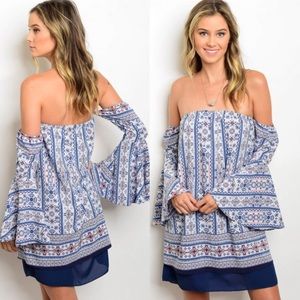 2 PACK | BELL SLEEVES PRINT DRESS